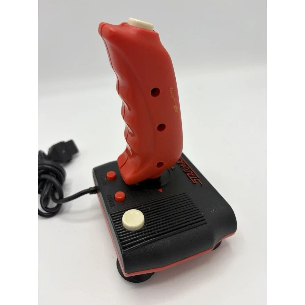 Vintage StarMaster NES Joystick Controller Red Black Wired Gaming Accessory